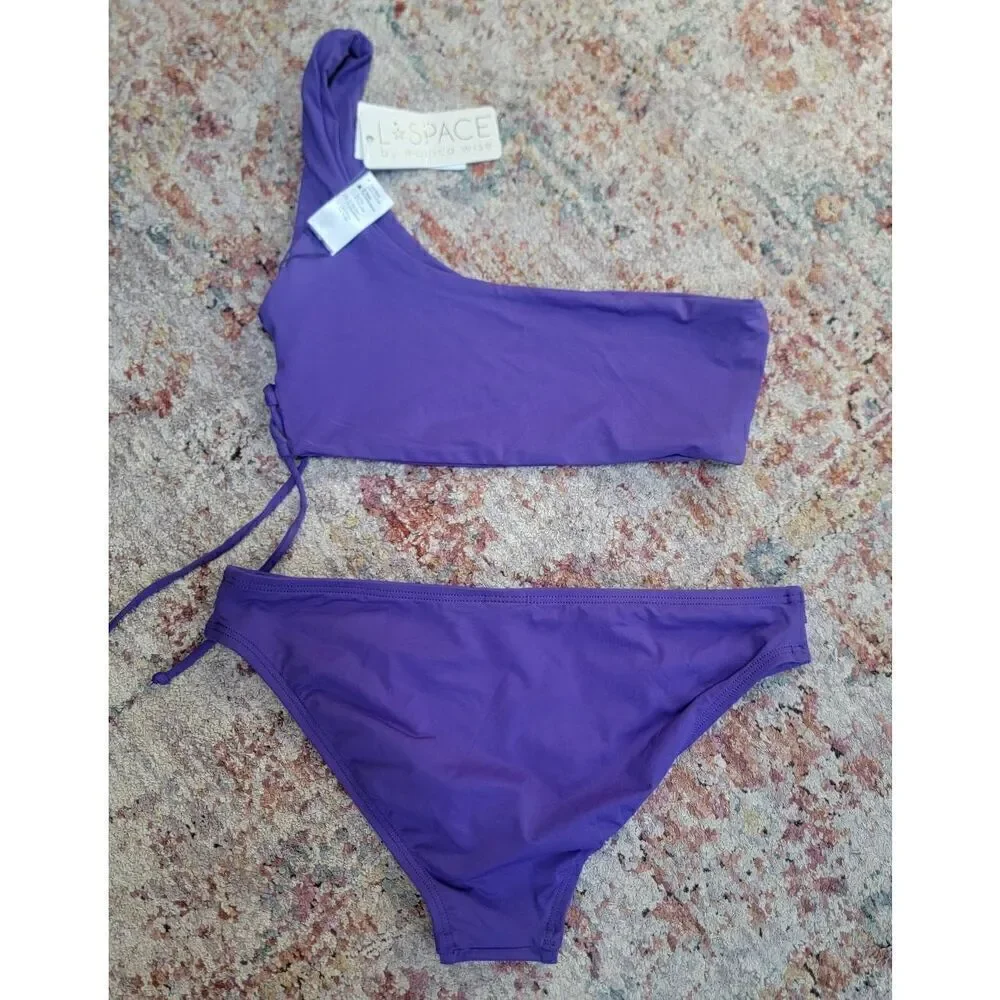 L*Space Silver Lining Bikini Set S  nwt